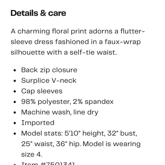 NEW Eliza J Floral Flutter Sleeve Dress Mint Size 6 - Picture 3 of 7